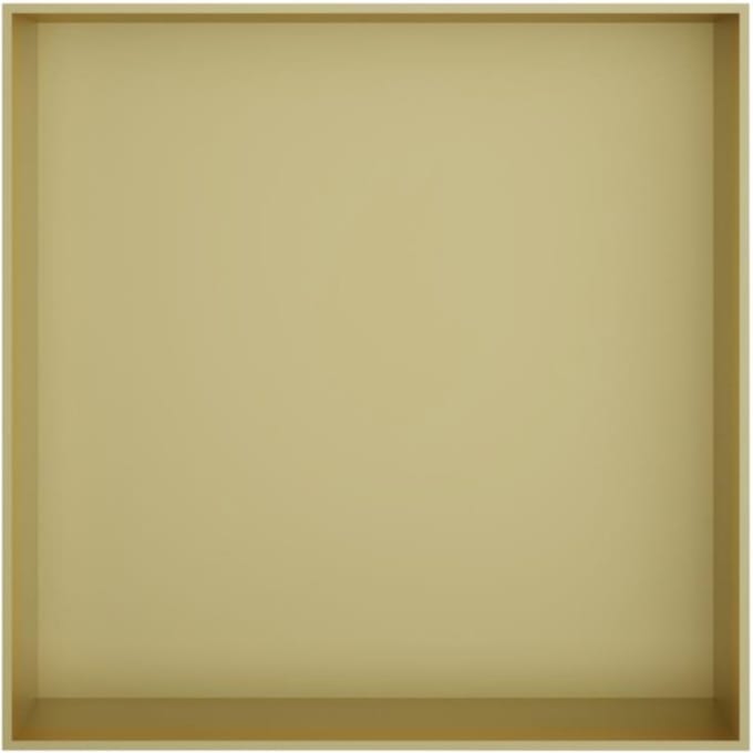 Hotbath &More Inbouwnis - 30 x 30 x 10 cm - Frameless - Geborsteld Messing PVD