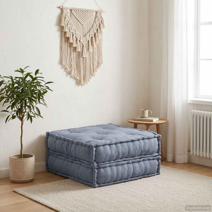 vidaXL - Modulebankeenheid - Stof - Grijs - 70 - x - 70 - x - 36 - cm