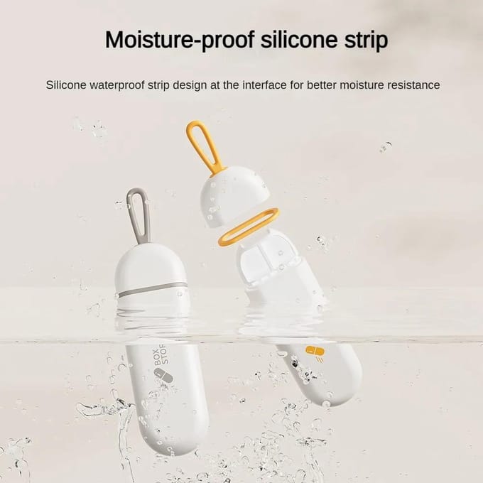 Dagelijkse pillenorganizer Draagbare, nette en opgeruimde pillenbeheer Reispillendispenser Medicijndoos Duurzame pillendoos wit
