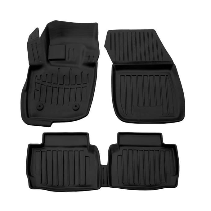 Tapis de sol - SCOUTT - Ford Mondeo 5 - Caoutchouc Premium - Design 3D - Noir noir