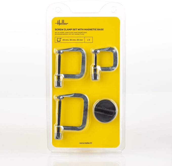 Heller Hobbybasisvoorwerp - 99003 Hobby Schroefklemset met magnetische basis - 3 stuks Gereedschap