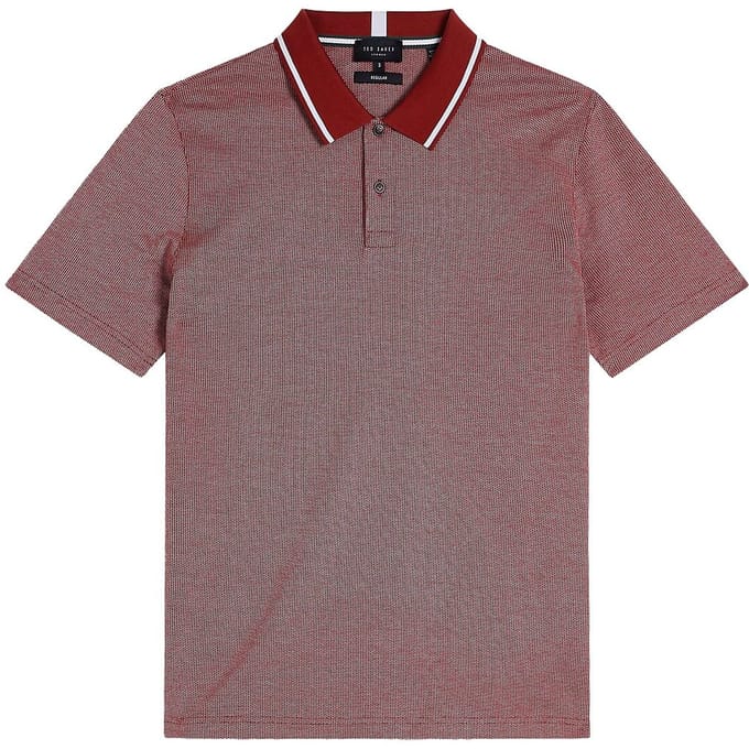 Ted Baker Arts Mini Jacquardsteek Heren Donkerrood Poloshirt