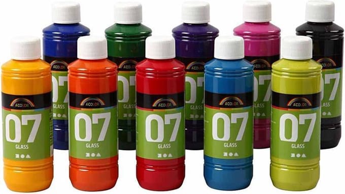 A-Color Glass, diverse kleuren, 10x250 ml/ 1 doos