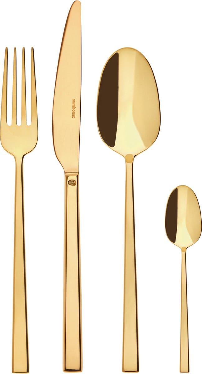 Sambonet Bestekset Rock - Goud - 24 delig / 6 personen