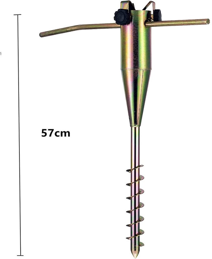 Strandparasol Anker - Parasolhouder Tuin - Stabiliteit Buiten - Verstelbare Diameter - 57 cm Lengte - Metaal