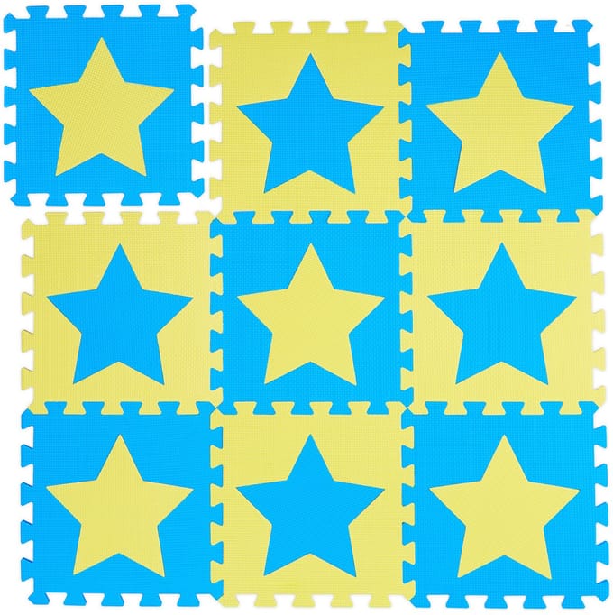 45 x puzzelmat ster - speelmat - speelkleed - vloerpuzzel - speeltapijt - kinder