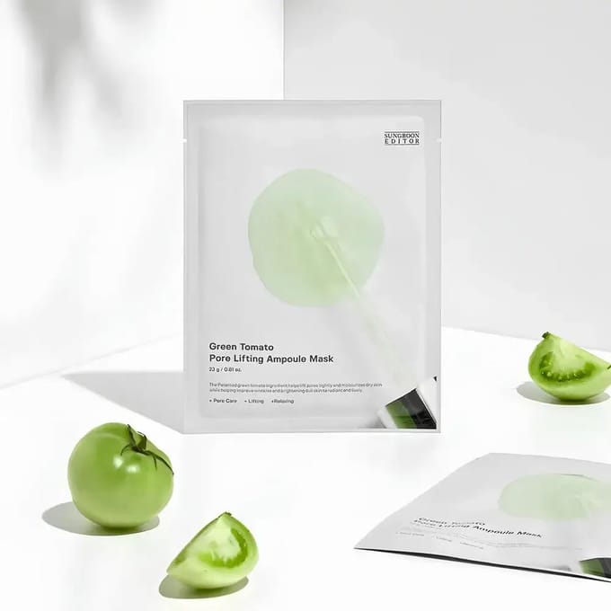 Sungboon Editor Green Tomato Pore Lifting Ampoule Mask 1 st