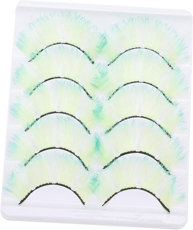 Nep Wimpers - Natuurlijke Look - Feestelijke Make-up - Fluorescerend Kleurontwerp - 5 Paar - Multi