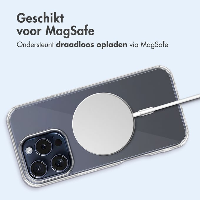 imoshion Hoesje - Geschikt voor Apple iPhone 16 Pro Max - Protective Backcover geschikt voor MagSafe - Transparant