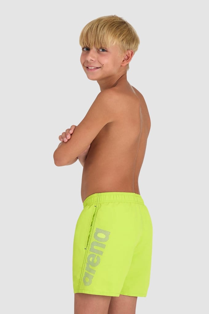Arena Fundamentals Logo Jr Boxer R Soft Green-neon Blue Maat: 8-9 | Badmode Outlet | kids | Groen