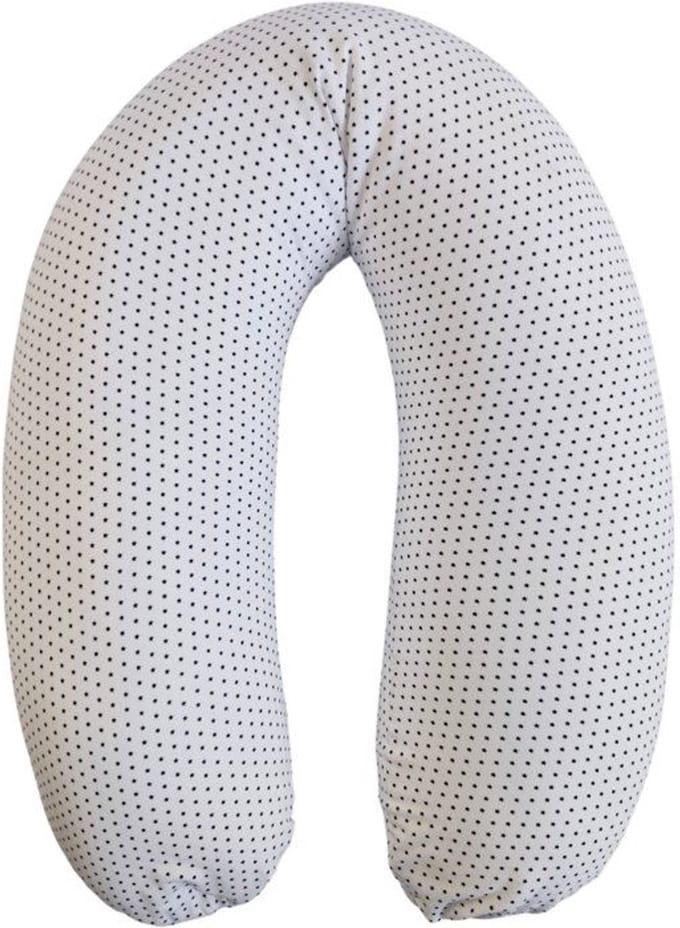 Kraamkussen - CANDIDE - Sterprint Jersey - Wit / Marineblauw