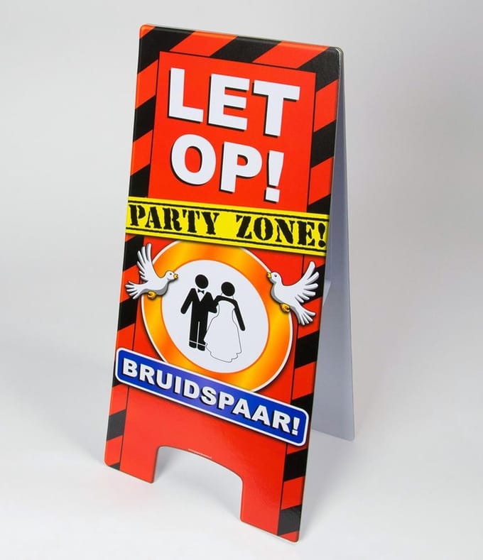 Paperdreams - Warning sign - Bruidspaar