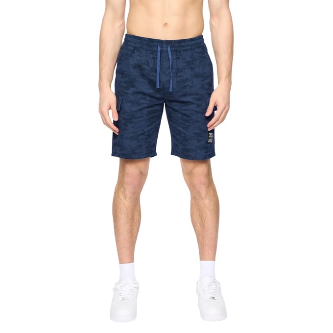 Crosshatch Heren Janscore Elastische Taille Cargo Korte Broek (Marine)