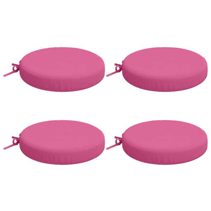 vidaXL - 4-Piece - Zitkussens - SOEST - 4 - st - 100% - Polyester - Roze - Ø - 40 - x - 7 - cm
