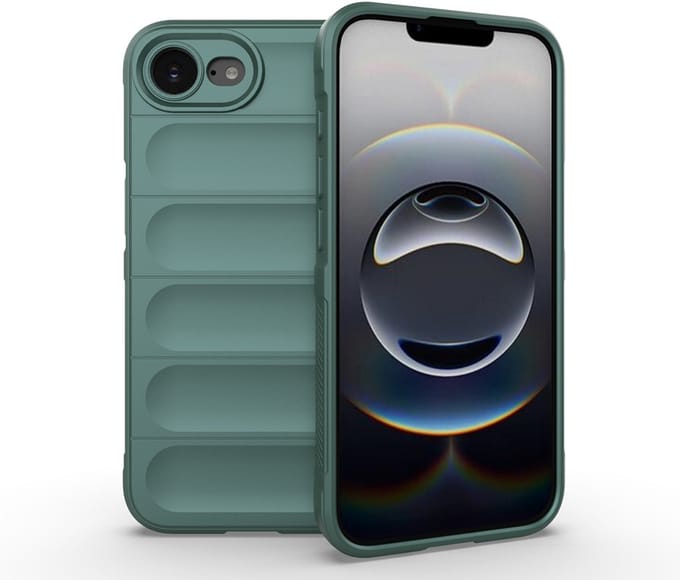 MobyDefend Hoesje - Geschikt voor iPhone 16e / iPhone 17e - TPU Gripcase - Groen