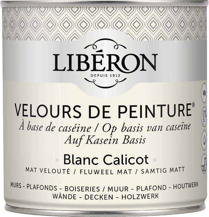 Liberon Velours De Peinture Muurverf - Mat - Blanc Calicot - 0,5l