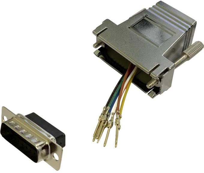 BKL Electronic 10121123 Adapter D-sub stekker 15-polig - RJ45-bus 1 stuk(s) Single