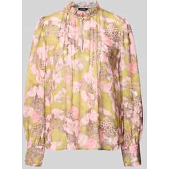 Regular Fit overhemdblouse met kraag met ruches model 'Belmira'