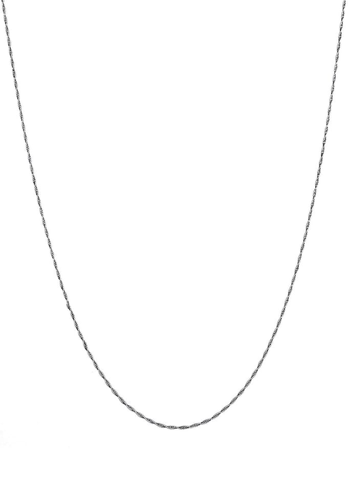 KUZZOI - Halsketting - Heren Basic Links gedraaid in 925 sterling zilver - Heren