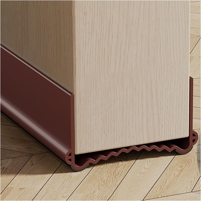 Tochtstrip Deur - Dichtingsprofiel - Tocht Weren - Dubbele Afdichting - 100cm - Bruin