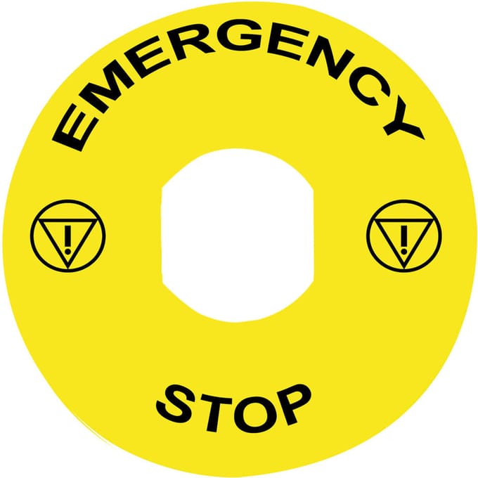 Schneider Electric 90Mm Noodstop Legende Label - ZBY8330 [2 Stuks]