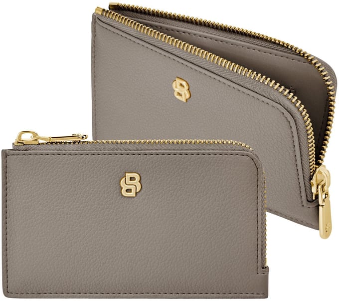 HUGO BOSS kaarthouder Signature Lady Card Holder Taupe