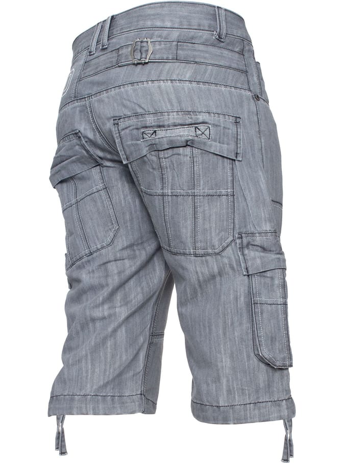 Enzo Heren Cargo Combat Denim Short
