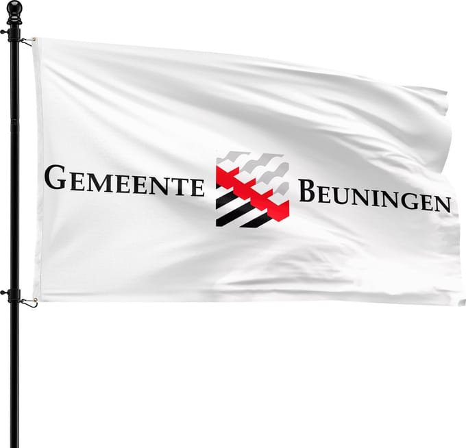VlagDirect - Beuningen vlag - Gemeente Beuningen vlag - 90 x 150 cm.