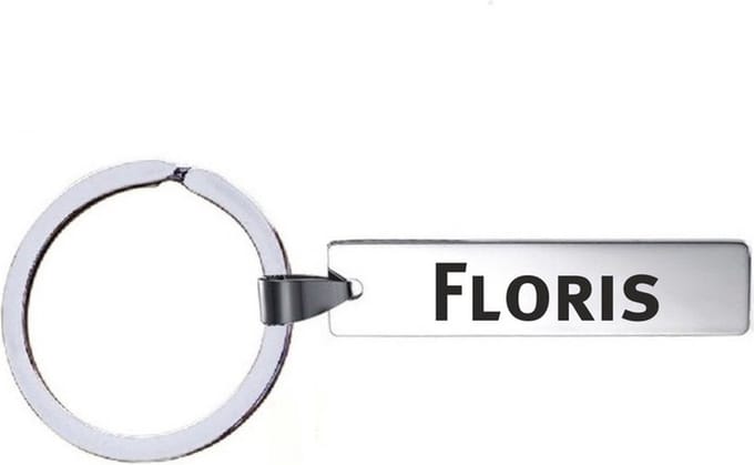Sleutelhanger Met Naam - Floris - RVS