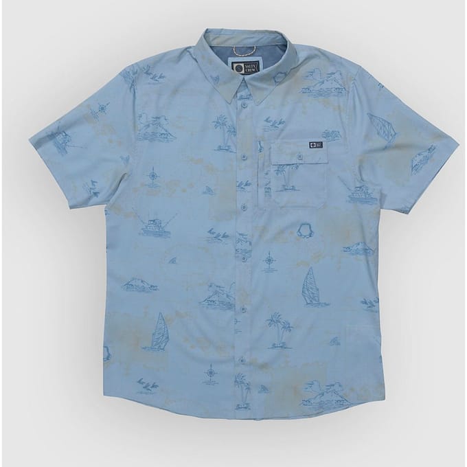 Salty Crew Flagship Uv Button Up Shirt blauw