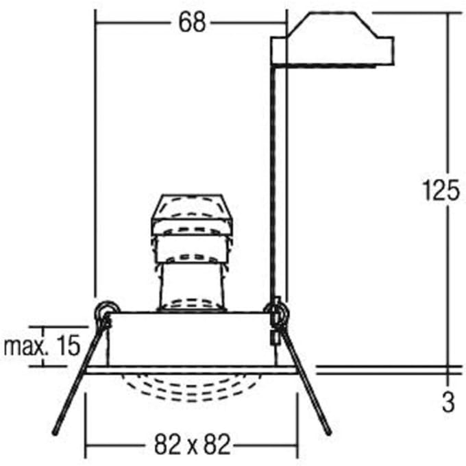 BRUMBERG inbouwspot Tirrel-S, GU10 fitting, structuur wit