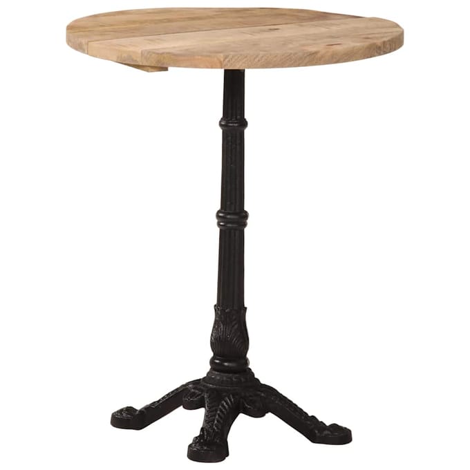 vidaXL - Bistrotafel - Ø - 60x76 - cm - ruw - mangohout
