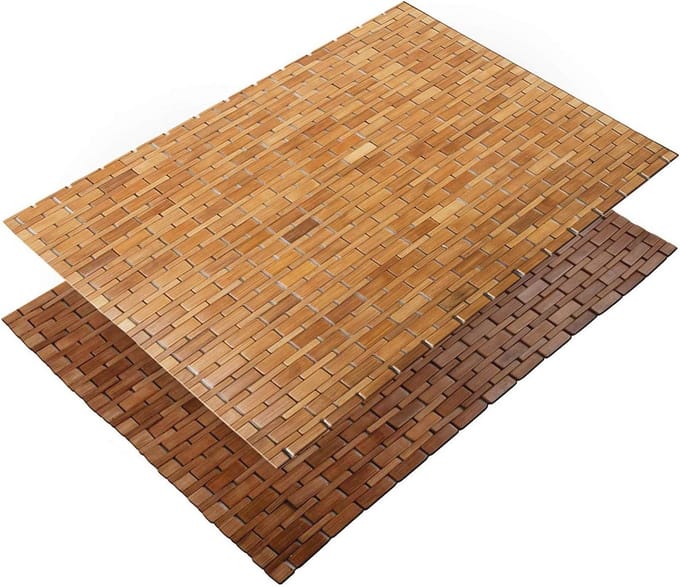 Moderne bamboe badmat 60x90cm - Antislip en vochtbestendig