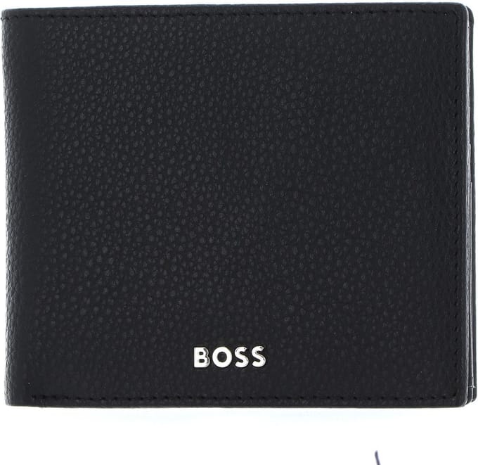 HUGO BOSS Leren Portemonnee Classic Grained Wallet Black Zwart