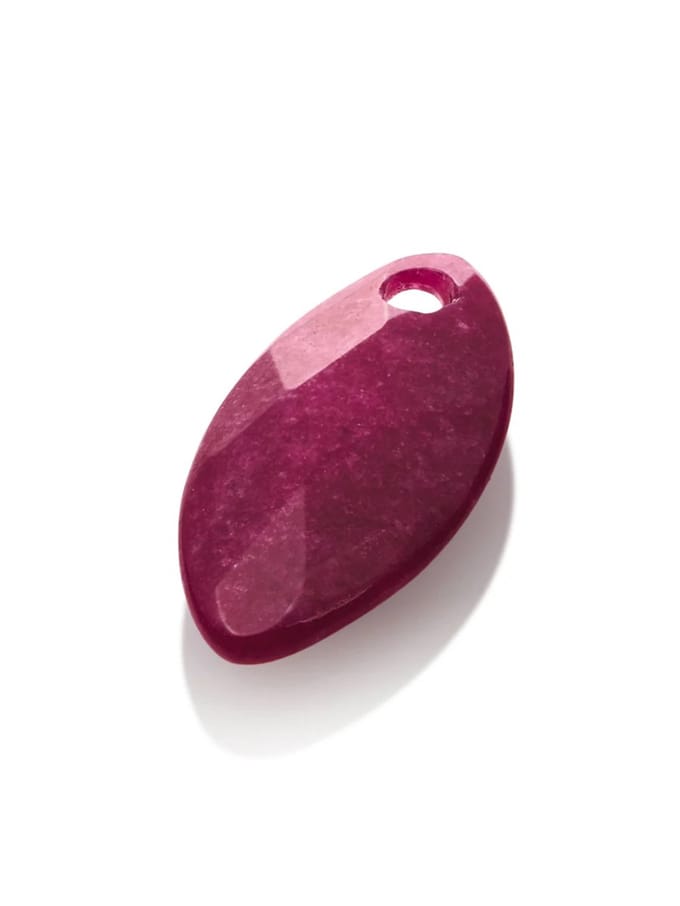 Sparkling Jewels Pendant Edelsteen Leaf Fuchsia Jade