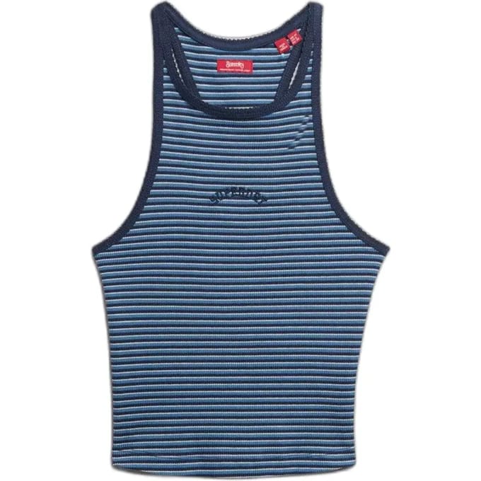 Superdry - Essential Logo racerback hemdje met strepen - Dames - Vesten
