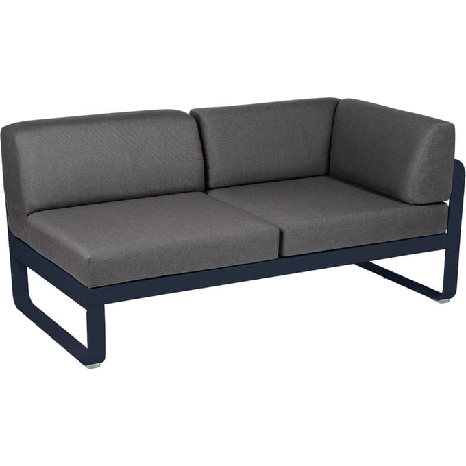 Fermob BELLEVIE hoekmodule rechts - 92 abyssblauw - A3 grafietgrijs