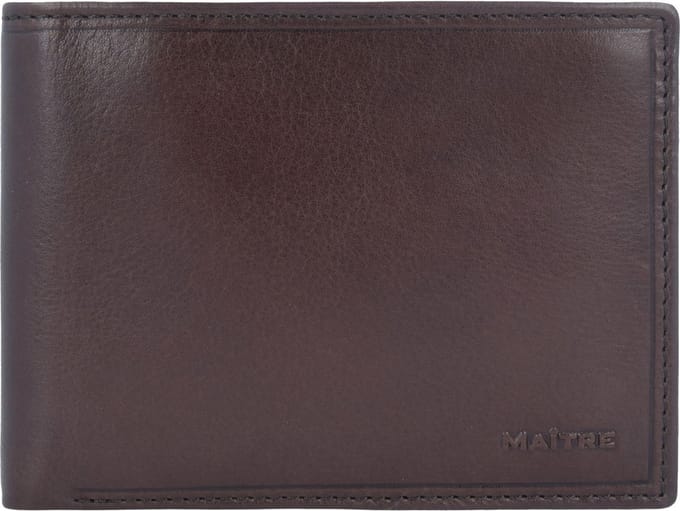 Maître Leren Portemonnee Grumbach Galbert BillFold H8 Dark Brown Bruine