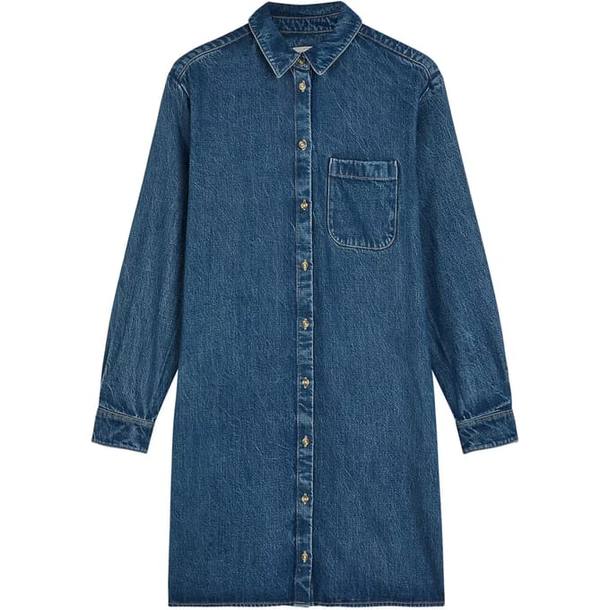 Jeanshemd jurk met lange mouwen voor dames Lee Coastal Sky
