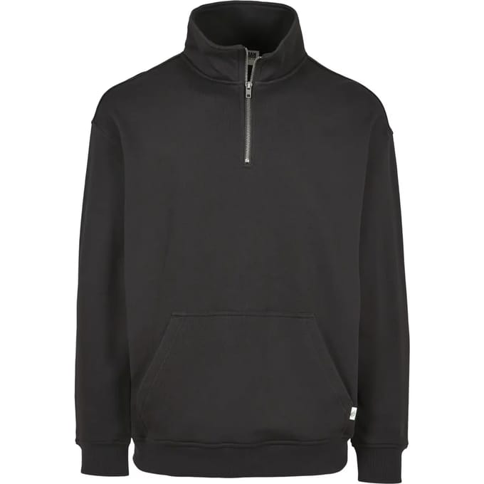 Urban Classics - Organic Basic Troyer Sweater/trui - S - Zwart
