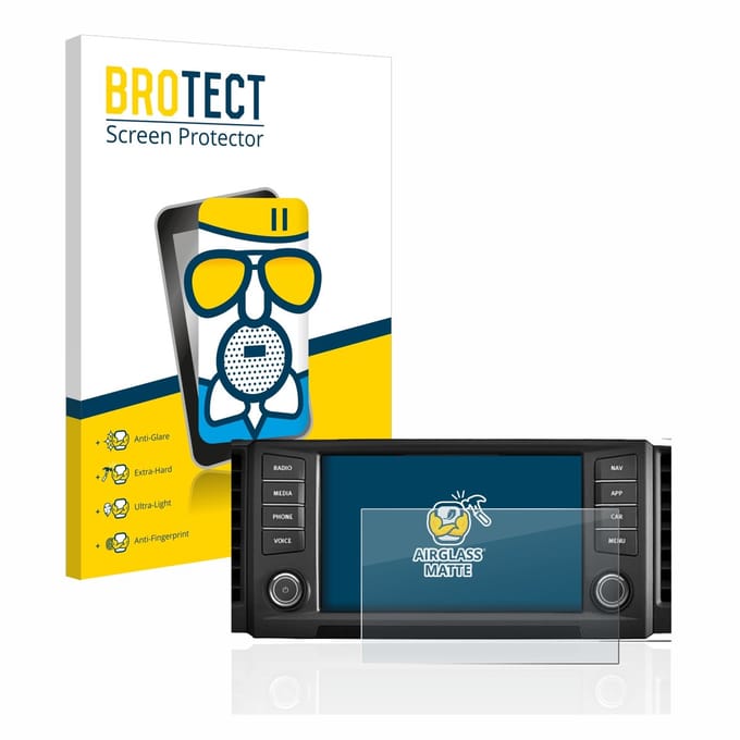 BROTECT - Screenprotector voor Seat Leon 5F 2018 Media System Plus 2016 8" - Folie Beschermfolie Beschermglas matte