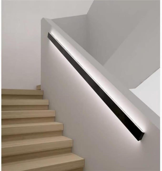 LED Trapleuning - Verlichte Handgreep - Veilig Lopen - Met Bewegingssensor - 100 cm - Warm Licht