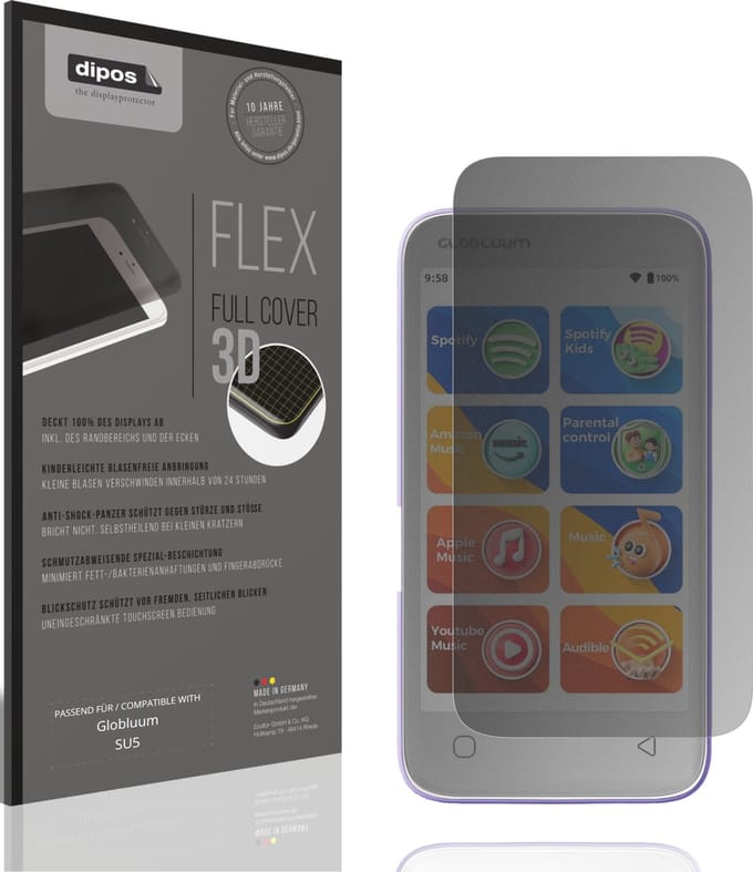 dipos FLEX – Matte Privacy Screenprotector geschikt voor Globluum SU5 | Volledige Schermbescherming | Case-Friendly