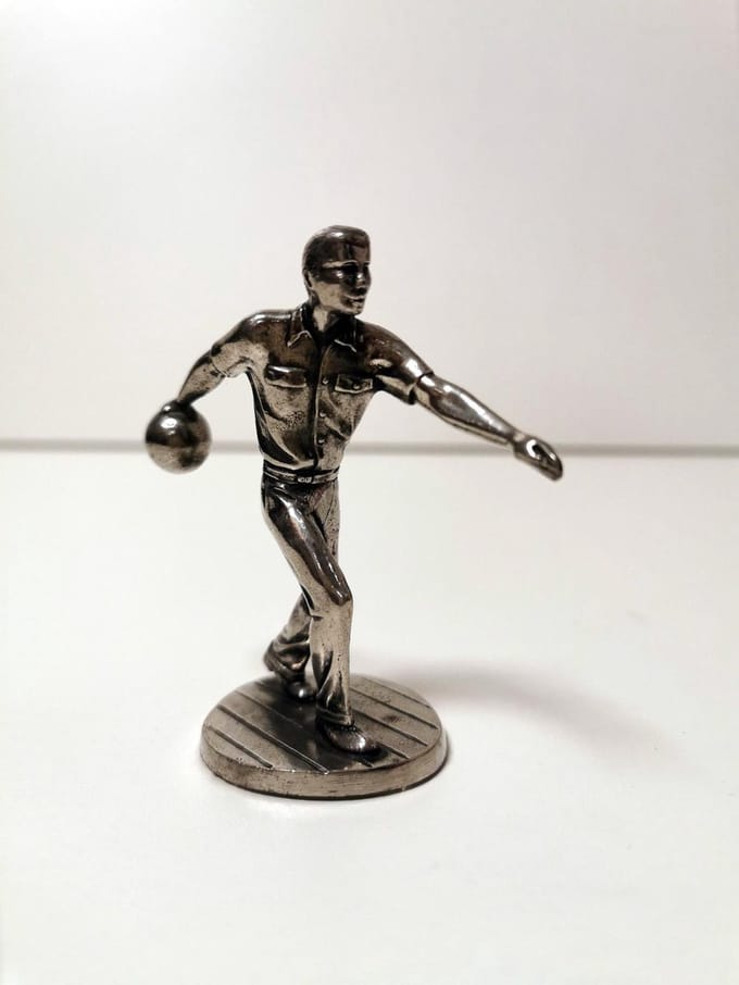 Bowler - Kurz edeltin - 9cm.