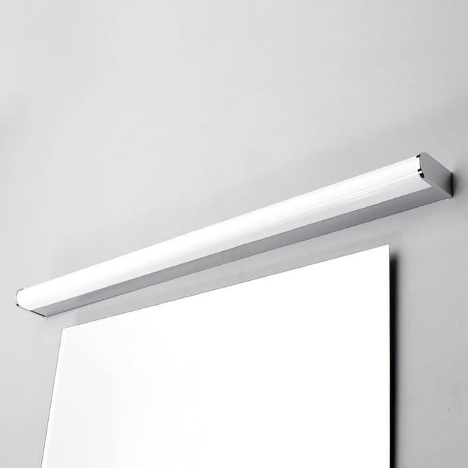 Lindby LED wandlamp Philippa, afgerond, 88cm, chroom, IP44