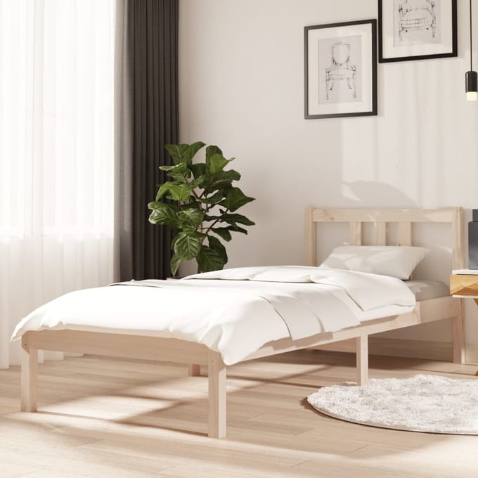 vidaXL - Bedframe - massief - hout - 75x190 - cm