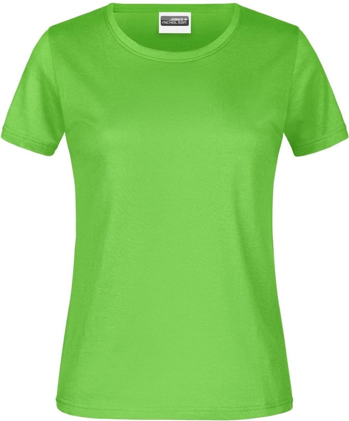 James And Nicholson Dames/dames Basic T-Shirt (Kalk groen)