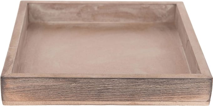 Dijk Natural Collections Plateau Maren hout vierkant 20 cm