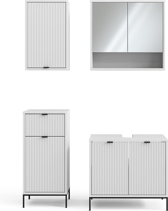 Vicco Badkamermeubelset Eliza, Wit, 4-delig