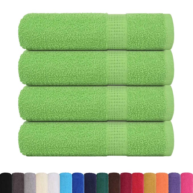 vidaXL - Douchehanddoeken - FROGN - 4 - st - 70x140 - cm - 360 - g/m² - appelgroen